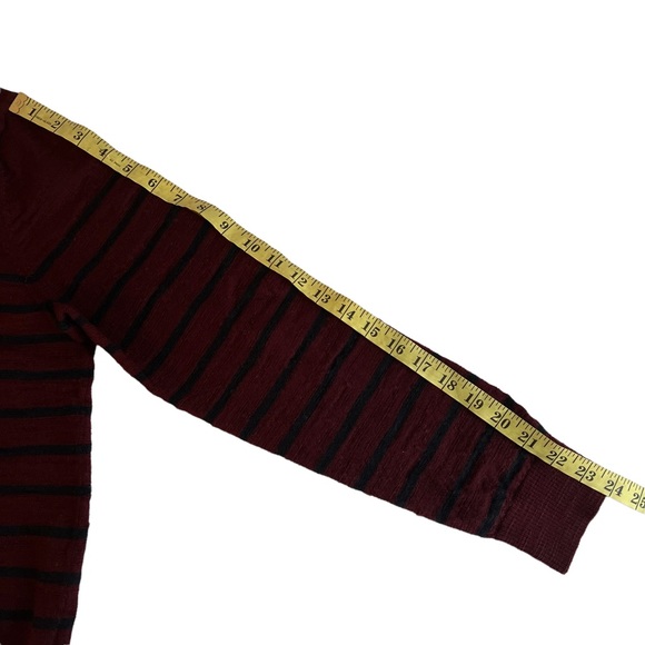 Gap Mens Sweater Wool Size XL/M *see listing*For Size V Neck Red Blue Stripe - Picture 11 of 16
